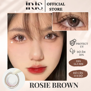 Kính áp tròng cao cấp IRIS  Rosie Brown Lens 0 độ +Tặng kèm khay dụng cụ