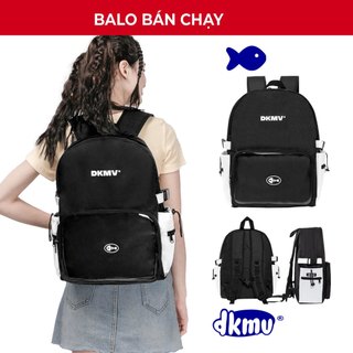 Balo đi học nữ màu đen DKMV DKMV Mixed Pocket Backpack | K-P15