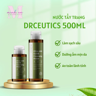 Nước tẩy trang Drceutics 500ml Ultra-mild Olive Cleansing Water giúp làm sạch sâu da căng mịn