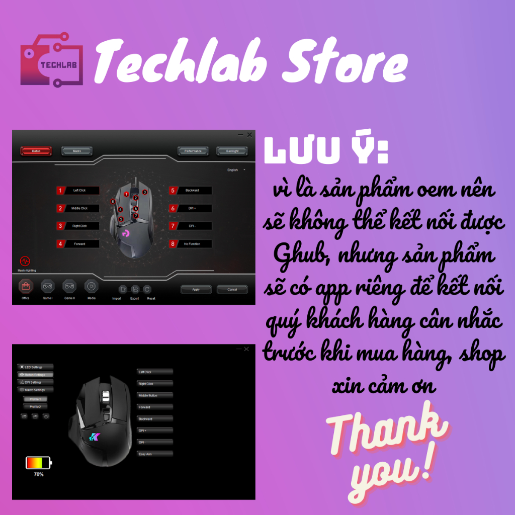Chuột Gaming G402 & G502 - ĐÈN LED Viền Siêu Đẹp - Có App Chỉnh Nút/Màu/Macro Riêng