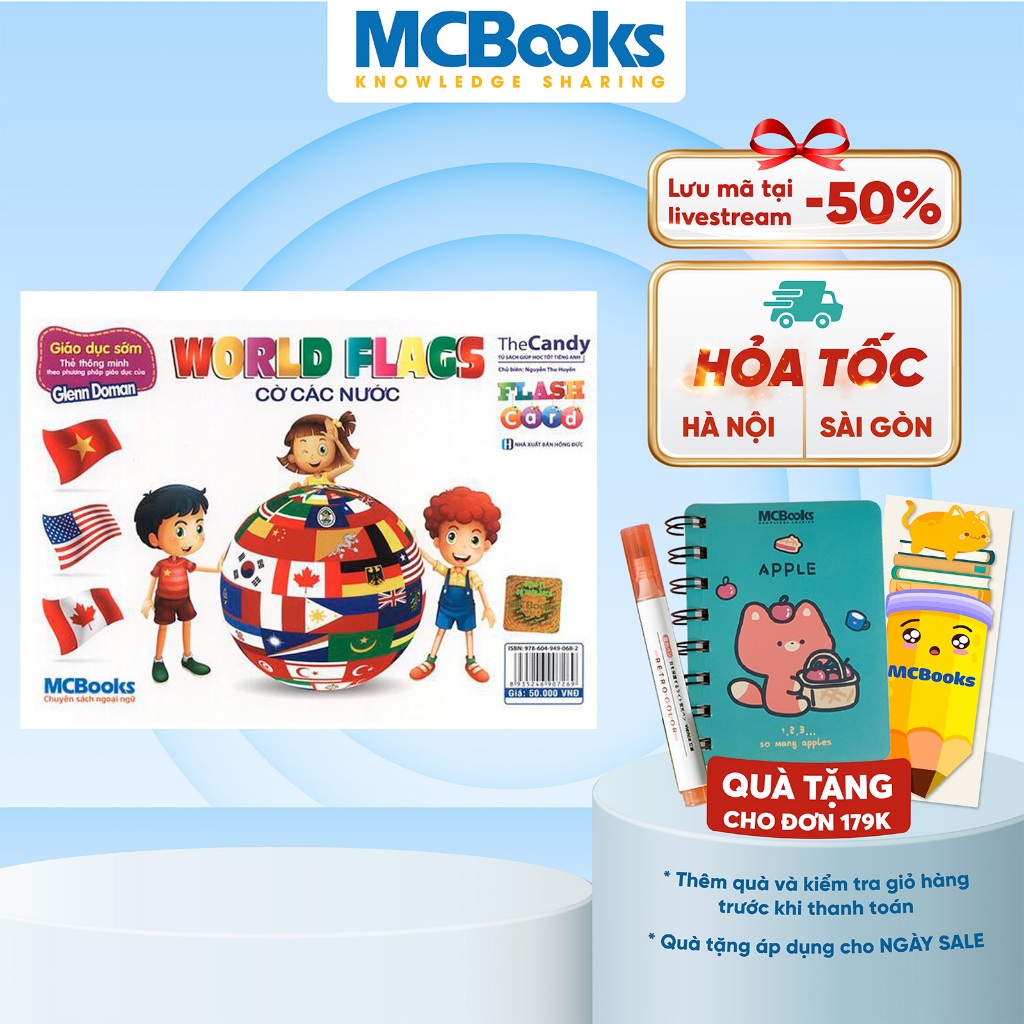 Flashcard - World flags - Cờ các nước - MCBooks