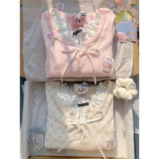 / SẴN / Áo brandy áo coquette croptop nữ áo tay dài áo nơ ordertaobao loại 1