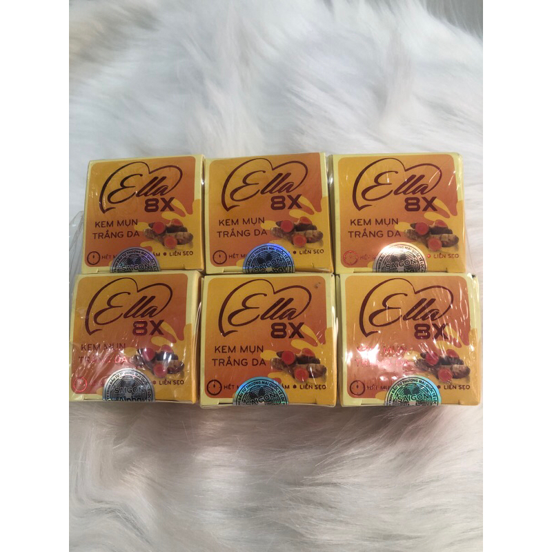 Kem mụn Ella 8X 8g- hiệu quả sau 3 ngày sử dụng ( hết thâm- hết mụn -trắng da- liền sẹo)