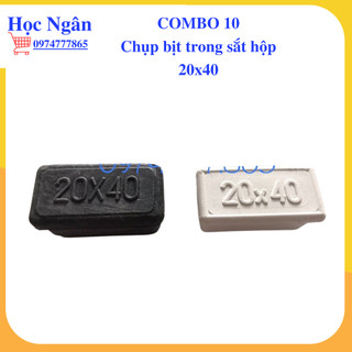 Combo 10 Chụp bịt Cao su và nhựa trong 20x40 sắt hộp