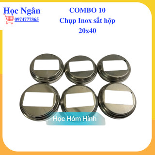 Combo 10 Chụp đế Inox sắt hộp 20x40