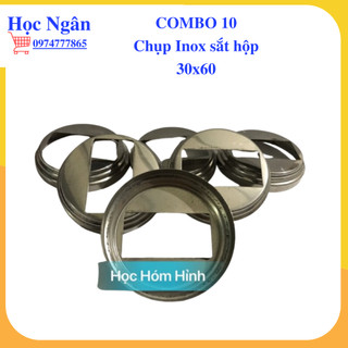 Combo 10 Chụp đế Inox sắt hộp 30x60