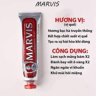 Kem Đánh Răng Ý Mar.vis Giúp Hỗ Trợ Trắng Răng, Loại Bỏ Mảng Bám,Sach Răng Thơm Miệng
