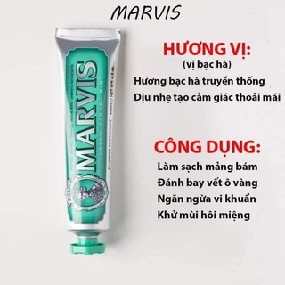Kem Đánh Răng Ý Mar.vis Giúp Hỗ Trợ Trắng Răng, Loại Bỏ Mảng Bám,Sach Răng Thơm Miệng