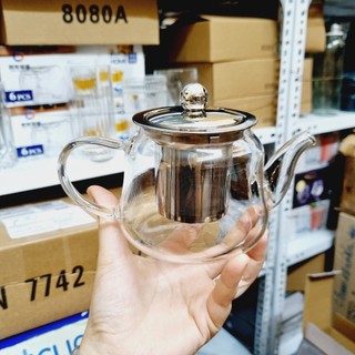 Ấm trà thủy tinh lõi inox, ấm trà nhỏ lõi inox lọc mịn pha trà, cafe tiện dụng, ấm chịu nhiệt cao
