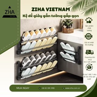 Kệ để giày dép gắn tường, giá để giày dép treo tường thông minh có thể gấp gọn khi không sử dụng tiện lợi