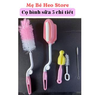 Bộ cọ bình sữa 5 chi tiết, 2 chi tiết, 1 cây rửa ly bình