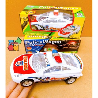 [ĐÈN-NHẠC] Đồ chơi xe cảnh sát chạy pin 18cm