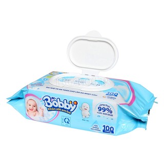 Khăn Ướt Bobby Không Mùi, có mùi 100 miếng