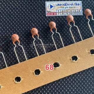 Túi 50 con tụ gốm 68 50v 68pf tụ 68 50v chân băng