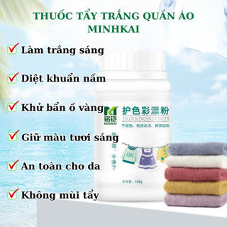 Minhkai Thuốc Bột Tẩy Trắng Quần Áo Không Mùi An Toàn Cho Mẹ Bé Tẩy Ố Vàng Thâm Kim Nấm Mốc Làm Mới Màu Vải Khang Đức