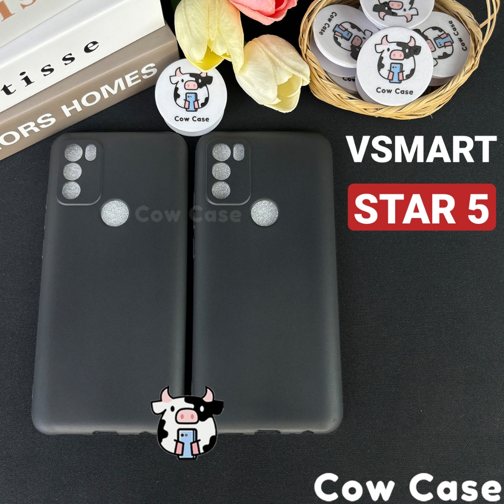 Ốp lưng Vsmart Star 5 bảo vệ camera silicon dẻo đen Cowcase | Vỏ lưng điện thoại Vinsmart