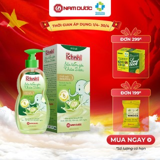 Sữa tắm gội thảo dược Ích Nhi cho bé chai 200ml phòng cảm lạnh, ngừa rôm sẩy, mẩn ngứa, dưỡng da mềm mịn cho bé