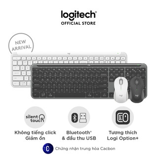 Combo Chuột & Bàn phím Signature Slim Logitech MK950 - Gõ và Nhấp yên tĩnh, Đa thiết bị, Bluetooth 5.0