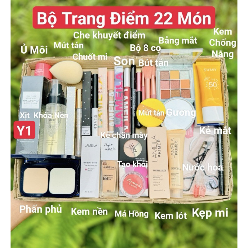 Bộ Trang Điểm Cơ bản/ Combo Makuep /Set Sản Phẩm Trang Điểm Bao Gồm Đầy Đủ Các Món Trang Điểm Cho Người Mới Học