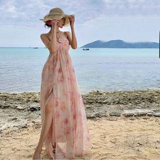 Váy yếm hoa đi biển Phoebe Dress