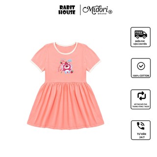 Đầm Thun Trẻ Em Nữ Gấu Dâu V.5 Unisex Cotton Tay Ngắn Local Brand | The Rabbit Housse B R