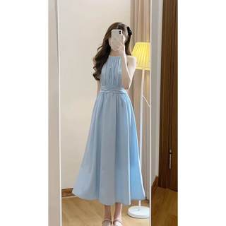 Váy maxi cổ yếm dáng dài bồng bềnh V98 CHANGSTORE
