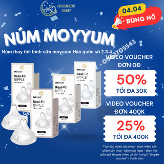 Núm thay thế bình sữa moyuum Hàn quốc số 2-3-4 (1 núm)