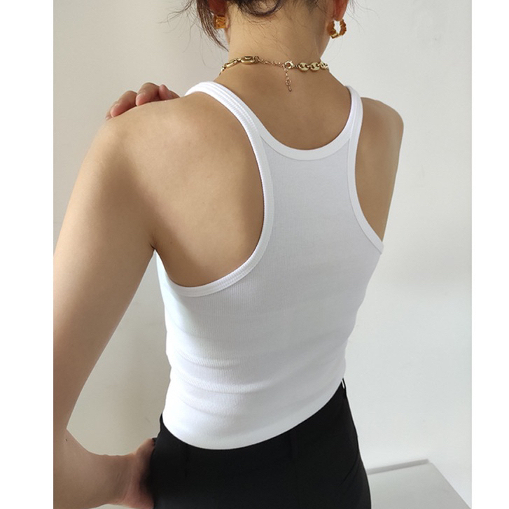 Áo ba lỗ hai dây dáng basic dễ phối đồ, Áo Tankop Nữ chất thun gân tăm dày dặn có co giãn | BigBuy360 - bigbuy360.vn