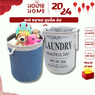 Giỏ vải đựng quần áo có thể xếp gọn. giỏ đựng quần áo bẩn, giỏ vải đựng quần áo giặt đồ, giỏ vải cắm trại - HousetoHome