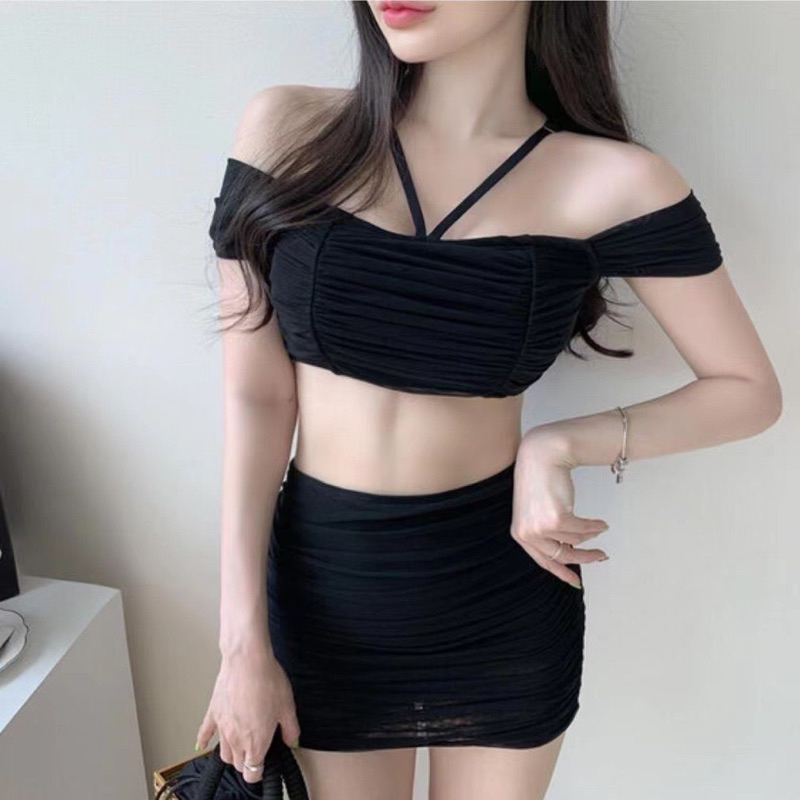 [ ảnh thật ] bikini hottren 2024 , đồ bơi đi biển 2 chi tiết áo trễ vai kèm zip nhún lưới qccc dành cho nữ by mộc bikini | BigBuy360 - bigbuy360.vn