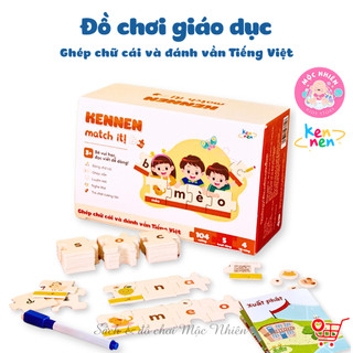 Kennen Match it - Puzzle học chữ và đánh vần Tiếng Việt 5in1 - Dành cho bé từ 3 tuổi