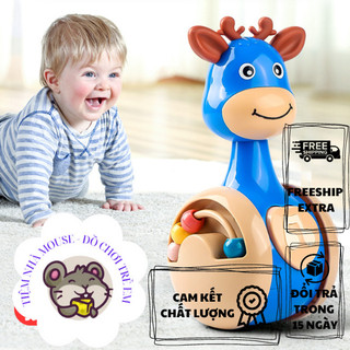LẬT ĐẬT LÚC LẮC HÌNH HƯƠU CAO CỔ gặm nướu, phát âm, kích thích phản xạ cho trẻ