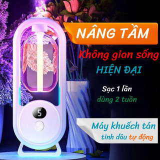 Máy phun tinh dầu tự động làm thơm phòng khử mùi tạo ẩm làm mát không khí khuếch tán hương thơm tự động 5 chế độ BC02