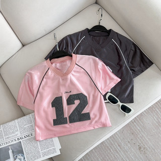[Ảnh Thật ]Áo Croptop Thể Thao  Number 12 [DollaHouse]