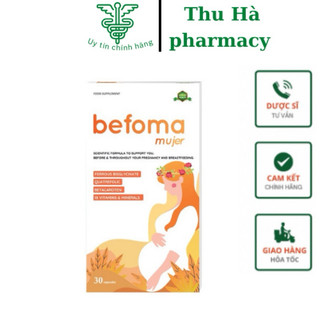 Befoma Mujer bổ sung Sắt, acid folic và vitamin khoáng chất cho mẹ bầu hộp 30 viên