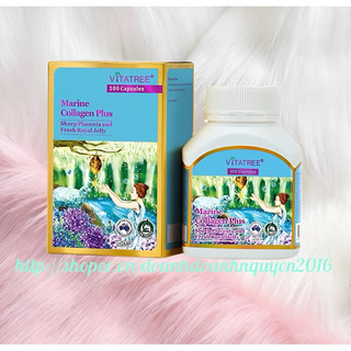 Viên Uống Đẹp Da Vitatree Collagen plus- Hộp 100 viên- Làm chậm quá trình lão hóa, cải thiện khả năng đàn hồi của da.
