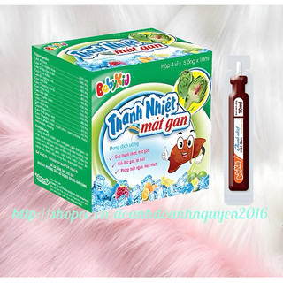 Siro  THANH NHIỆT MÁT GAN - Hộp 20 ống - Giúp thanh nhiệt , giải độc, mát gan cho bé, giảm táo bon.
