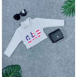 áo Croptop cổ lọ tay dài