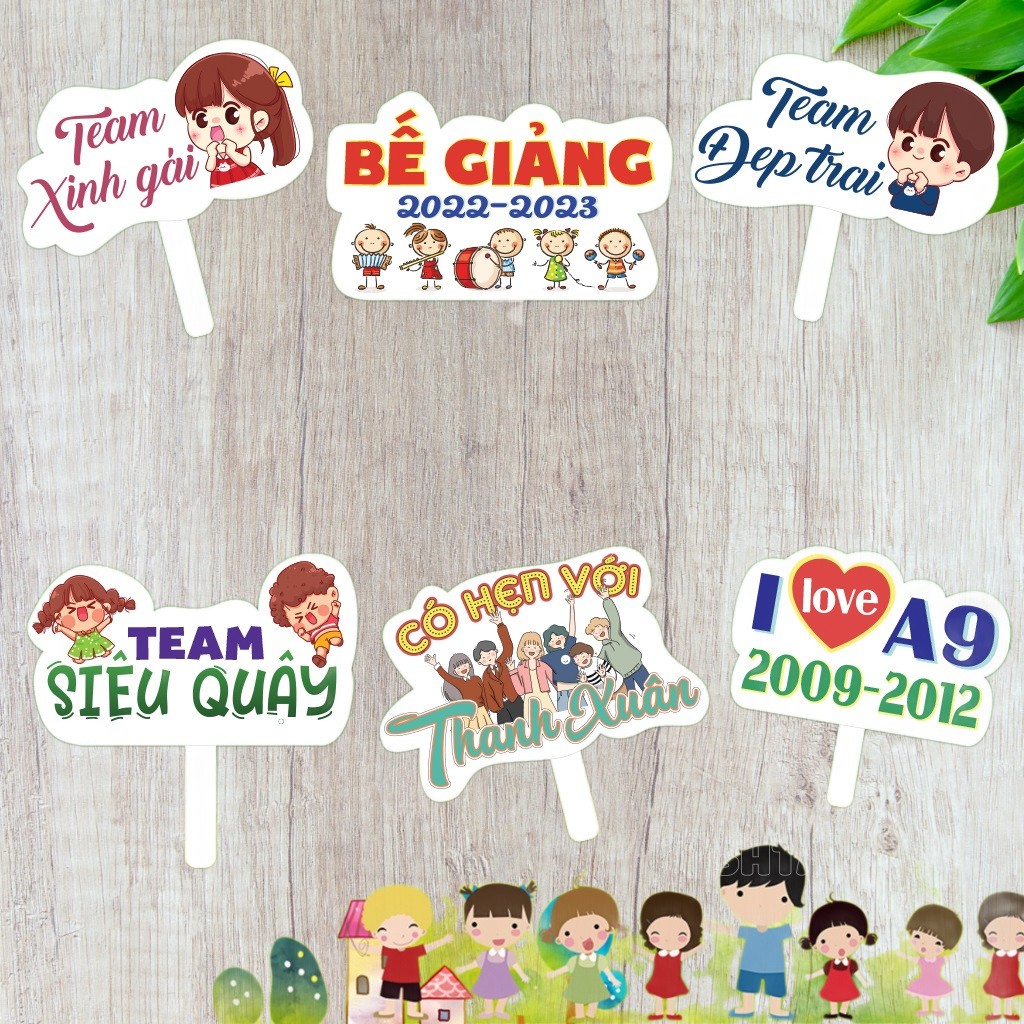 [Học Sinh 2] Hashtag Khai giảng, Bế giảng, Học sinh, Trường lớp - Bảng chụp ảnh cầm tay