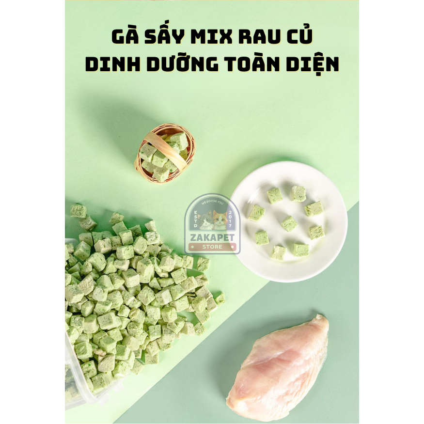 Gà sấy mix rau 50g