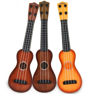 Đồ Chơi Đàn Guitar 4 Dây, Màu Vân Gỗ Cho Bé