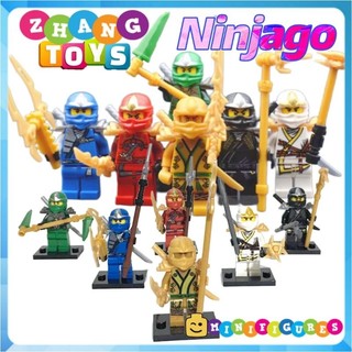 Đồ chơi Xếp hình Ninjago season 3 Zane - Golden Ninja - Cole - Lloyd - Jay - Kai Minifigures PRCK GA131 136