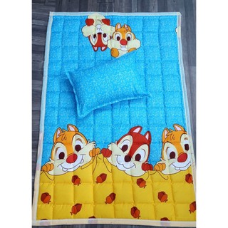 Nệm cho bé đi học mẫu giáo kích thước 80x120cm / nệm dày mùa đông có chun 4 goc mẫu 3 CHÚ SÓC sẵn hàng _banhanggiasi