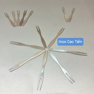 Nỉa inox lể ốc -nỉa ăn trái cây không rãnh hàng đẹp