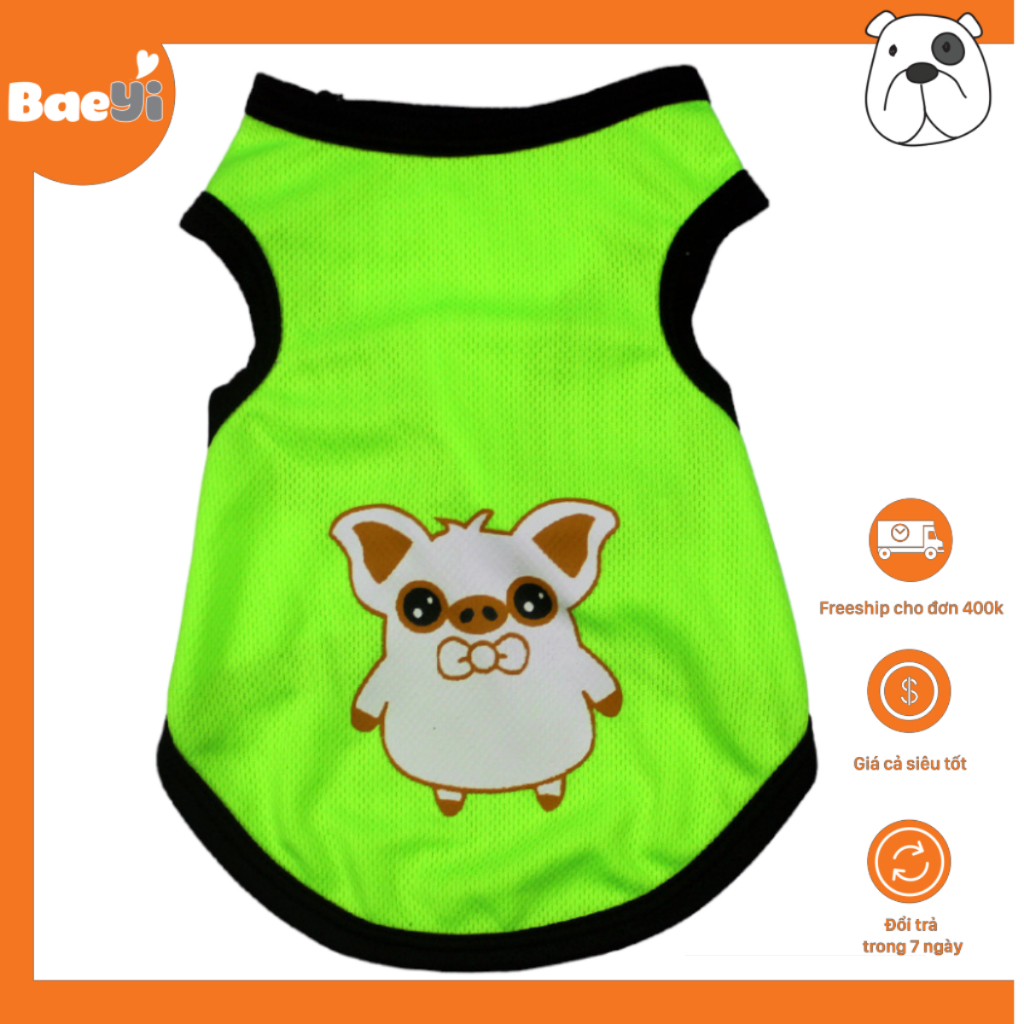 Áo cho chó mèo BaeYi, Quần áo cho mèo cún size lớn, chó lớn,vải mỏng mát, Phụ kiện thú cưng