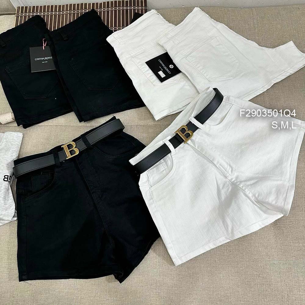 Quần short jean lưng cao phối túi hàng đẹp TOMBI SHOP