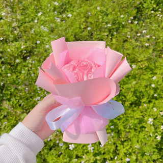 Bó hoa hồng giấy làm quà tặng ý nghĩa có túi đèn led