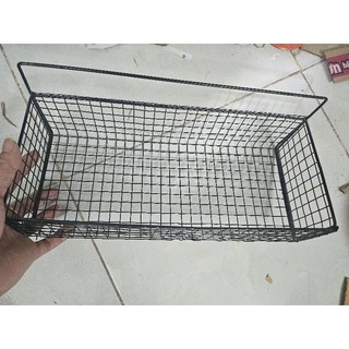  (MẪU MỚI)KỆ SẮT ĐEN CHỮ NHẬT (DÁN TƯỜNG) - SƠN TĨNH ĐIỆN