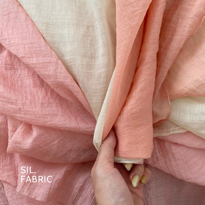 TƠ NHĂN - Vải mềm nhẹ bề mặt nhăn tự nhiên - sil.fabric