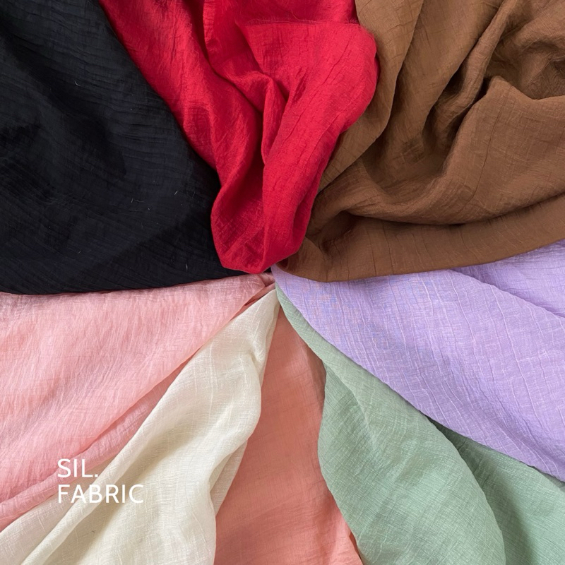 TƠ NHĂN - Vải mềm nhẹ bề mặt nhăn tự nhiên - sil.fabric